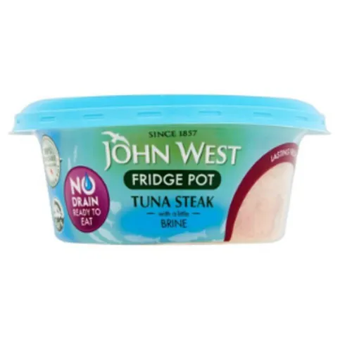 John West No Drain Fridge Pot Tuna Steak with a Little Brine 110g