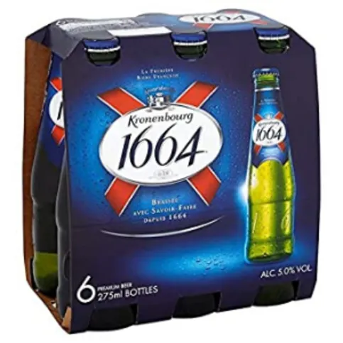 Kronenbourg 1664 Lager Beer 6 x 275ml Bottles