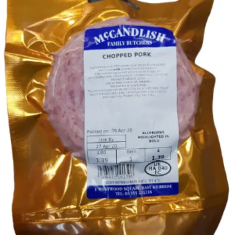 McCandlish Chopped Pork 100g