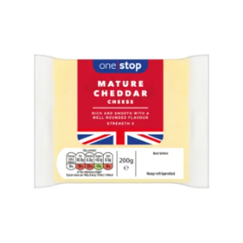 One Stop Mature Cheddar Cheese 220g