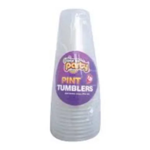 Plastic Pint Tumblers 12 Pack