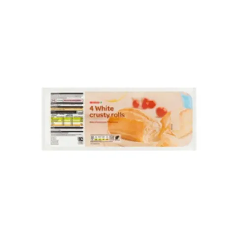 Spar White Crusty Rolls 4 Pack