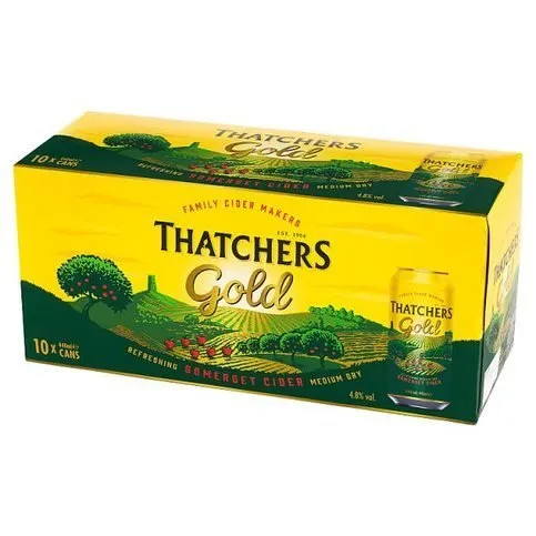 Thatchers Gold Cider 10 x 440ml [10 PACK CANS YELLOW BOX]