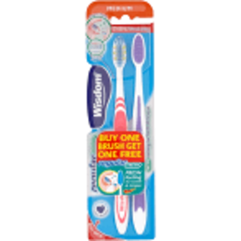 Wisdom Toothbrush Regular Fresh Medium 2 Pack