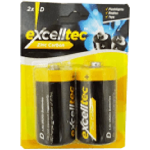 Zinc Carbon D Batteries 2 Pack