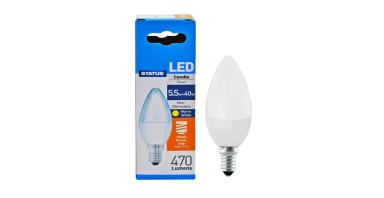 Status LED Candle SES E14 Bulb Warm White 5.5W