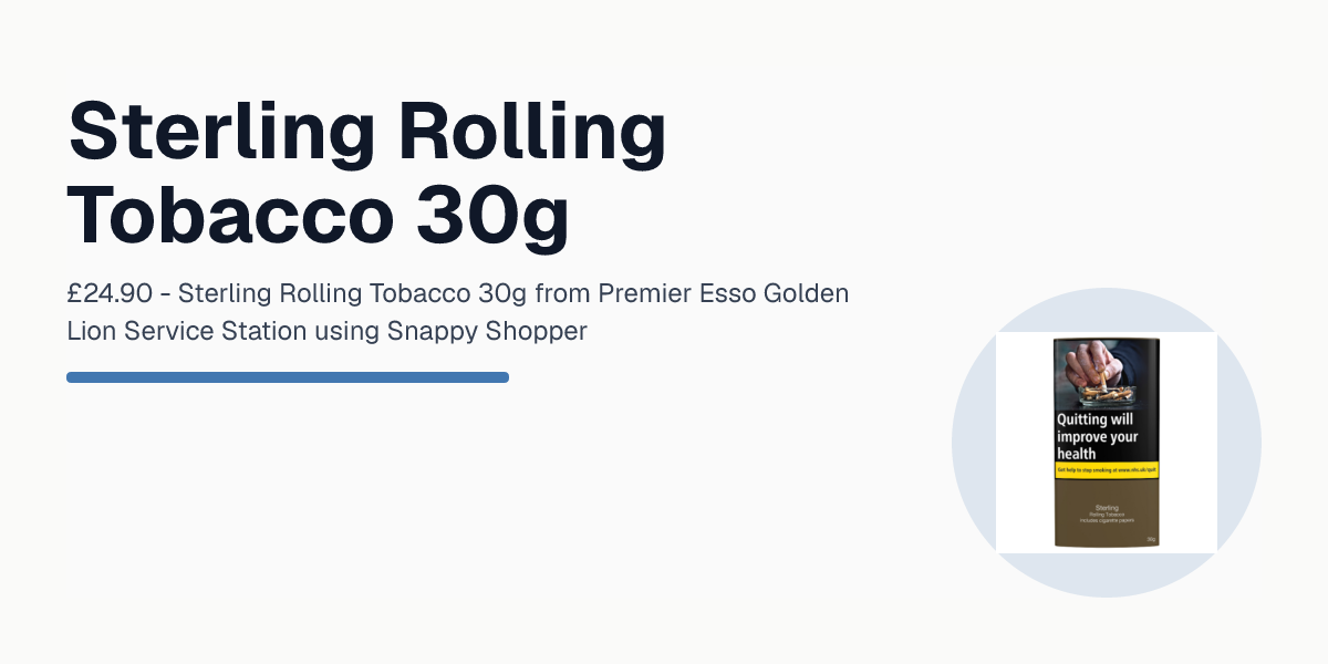 sterling rolling tobacco 30g price Essential Hand Pouch Sterling Rolling Tobacco 3 in
